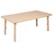 Flash Furniture Rectangle 24 W, 48 L, 23.75 H, Plastic, Steel, Brown YU-YCX-0013-2-RECT-TBL-NAT-R-GG - alternate 2